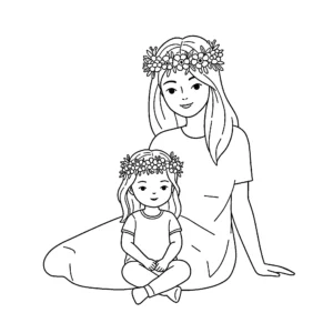 a imprimer coloriage Maman gratuit