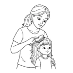 coloriage Maman à imprimer pour enfant de 4 ans