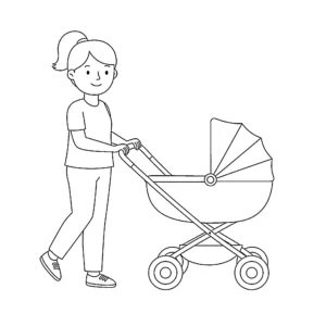 coloriage Maman pour enfant