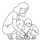 coloriage Maman pour enfants a imprimer gratuit