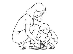 coloriage Maman pour enfants a imprimer gratuit