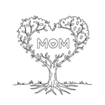 coloriage Maman pour bebe a imprimer