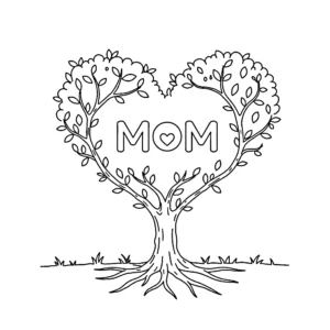 coloriage Maman pour bebe a imprimer