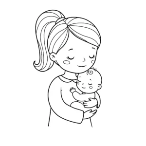 coloriage Maman pour enfant de 10 ans