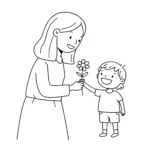 imprimer coloriage Maman