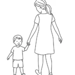 coloriage Maman a imprimer pour enfant de 4 ans