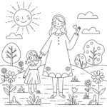 coloriage Maman à imprimer gratuitement