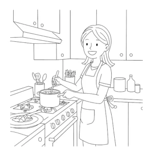 coloriage Maman à imprimer gratuit