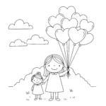 coloriage Maman à imprimer gratuitement