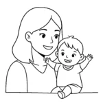 coloriage Maman pour enfant