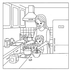 coloriage Maman gratuit en ligne
