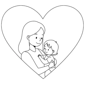 coloriage Maman à imprimer gratuit