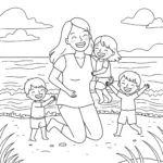 coloriage Maman à imprimer gratuitement pdf