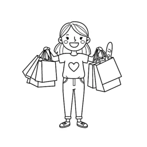 coloriage Maman pour enfants a imprimer gratuit
