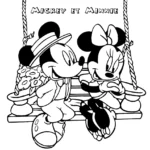 coloriage Mickey et Minnie et decoupage a imprimer gratuit