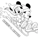 coloriage Mickey et Minnie et apprentissage