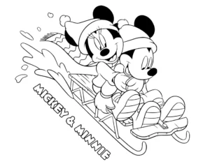 coloriage Mickey et Minnie et apprentissage