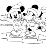 coloriage Mickey et Minnie pour enfant de 8 ans