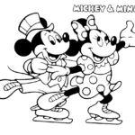 coloriage Mickey et Minnie pour enfants a imprimer gratuit