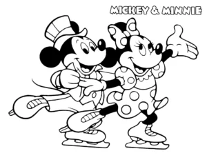 coloriage Mickey et Minnie pour enfants a imprimer gratuit