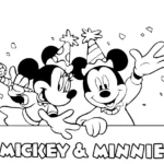 coloriage Mickey et Minnie à imprimer pour enfant de 2 ans