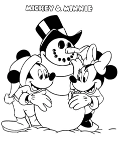 coloriage Mickey et Minnie pour enfant à imprimer