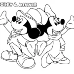 imprimer coloriage Mickey et Minnie