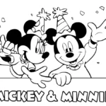 a imprimer coloriage Mickey et Minnie gratuit