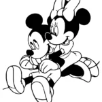 coloriage Mickey et Minnie pour enfant de 4 ans