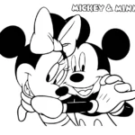 imprimer coloriage Mickey et Minnie pour enfant