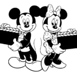 coloriage Mickey et Minnie à imprimer gratuit
