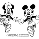 coloriage Mickey et Minnie et decoupage a imprimer gratuit