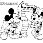 coloriage Mickey et Minnie pour enfant à imprimer