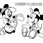 coloriage Mickey et Minnie gratuit pour enfants