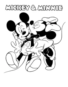 coloriage Mickey et Minnie a telecharger