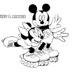 coloriage Mickey et Minnie pour enfant