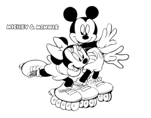 coloriage Mickey et Minnie pour enfant
