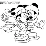 coloriage Mickey et Minnie educatif pour enfant