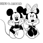 coloriage Mickey et Minnie pour enfant de 5 ans