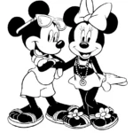 coloriage Mickey et Minnie a imprimer gratuitement