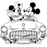 coloriage Mickey et Minnie à imprimer pour enfant de 2 ans
