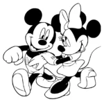 coloriage Mickey et Minnie a imprimer