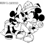 coloriage Mickey et Minnie pour enfant de 2 ans