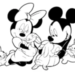 coloriage Mickey et Minnie a telecharger