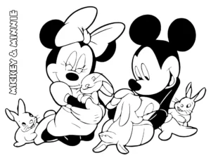 coloriage Mickey et Minnie a telecharger