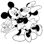 coloriage Mickey et Minnie pour enfant de 7 ans