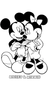coloriage Mickey et Minnie gratuit a imprimer