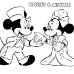 coloriage Mickey et Minnie a dessiner et imprimer