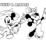coloriage Mickey et Minnie pour enfant de 3 ans