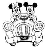 coloriage Mickey et Minnie pour enfant